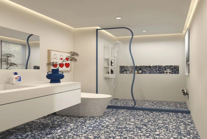 墨尔本蓝色系浴室 卫生间 浴室设计 卫生间 浴室翻新
